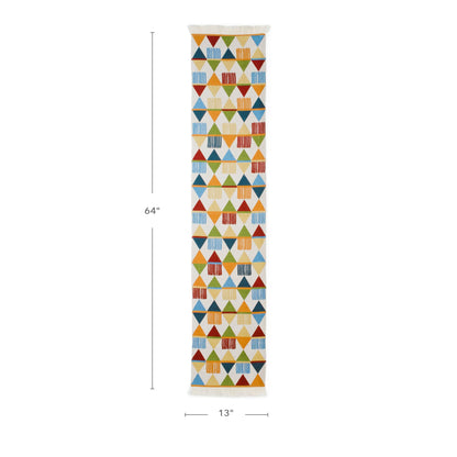 Vivid Primary Decorative Runner - 64" x 13"