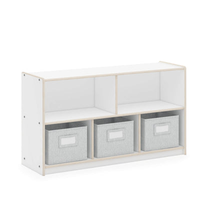 EdQ 2-Shelf 5-Compartment Storage with Bins - 24"