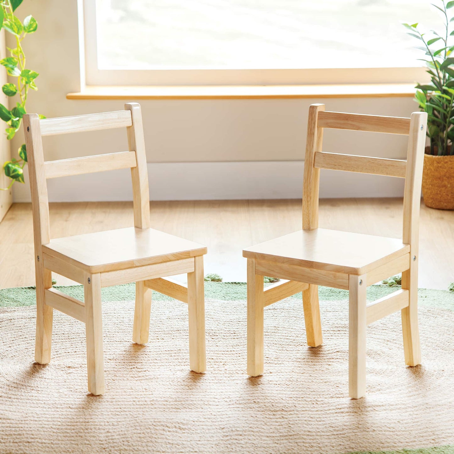 EdQ Hardwood Chairs - Set of 2 - 12" Seat