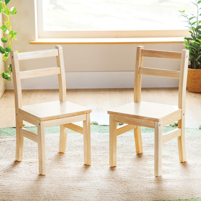EdQ Hardwood Chairs - Set of 2 - 12" Seat