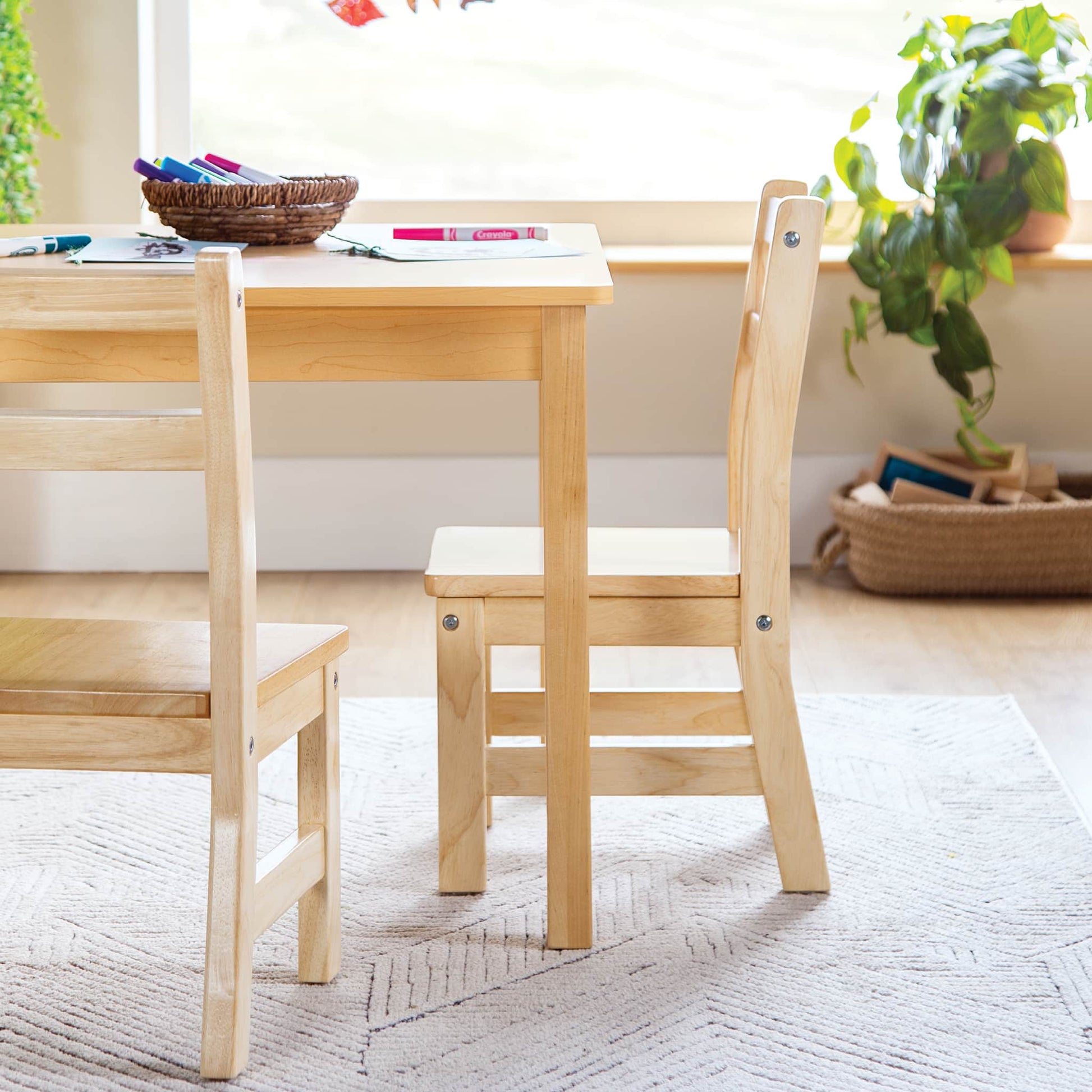 EdQ Hardwood Chairs - Set of 2 - 10" Seat