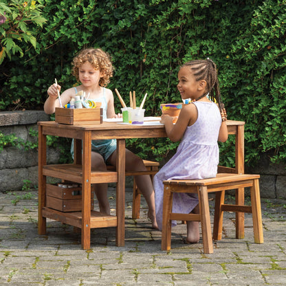 Martha Stewart Kids' Outdoor Craft Table and Bench Set