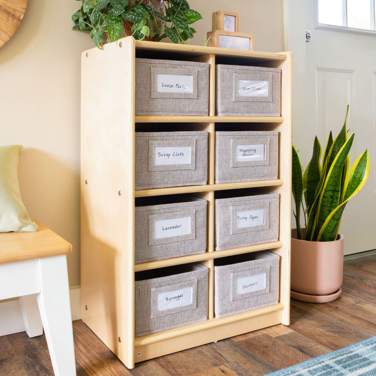 EdQ 8 Cubby Bin Storage Organizer - 30"