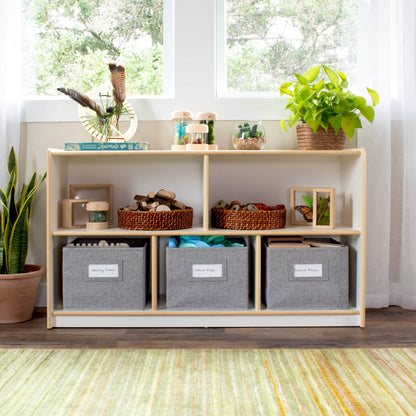 EdQ 2-Shelf 5-Compartment Storage with Bins - 24"