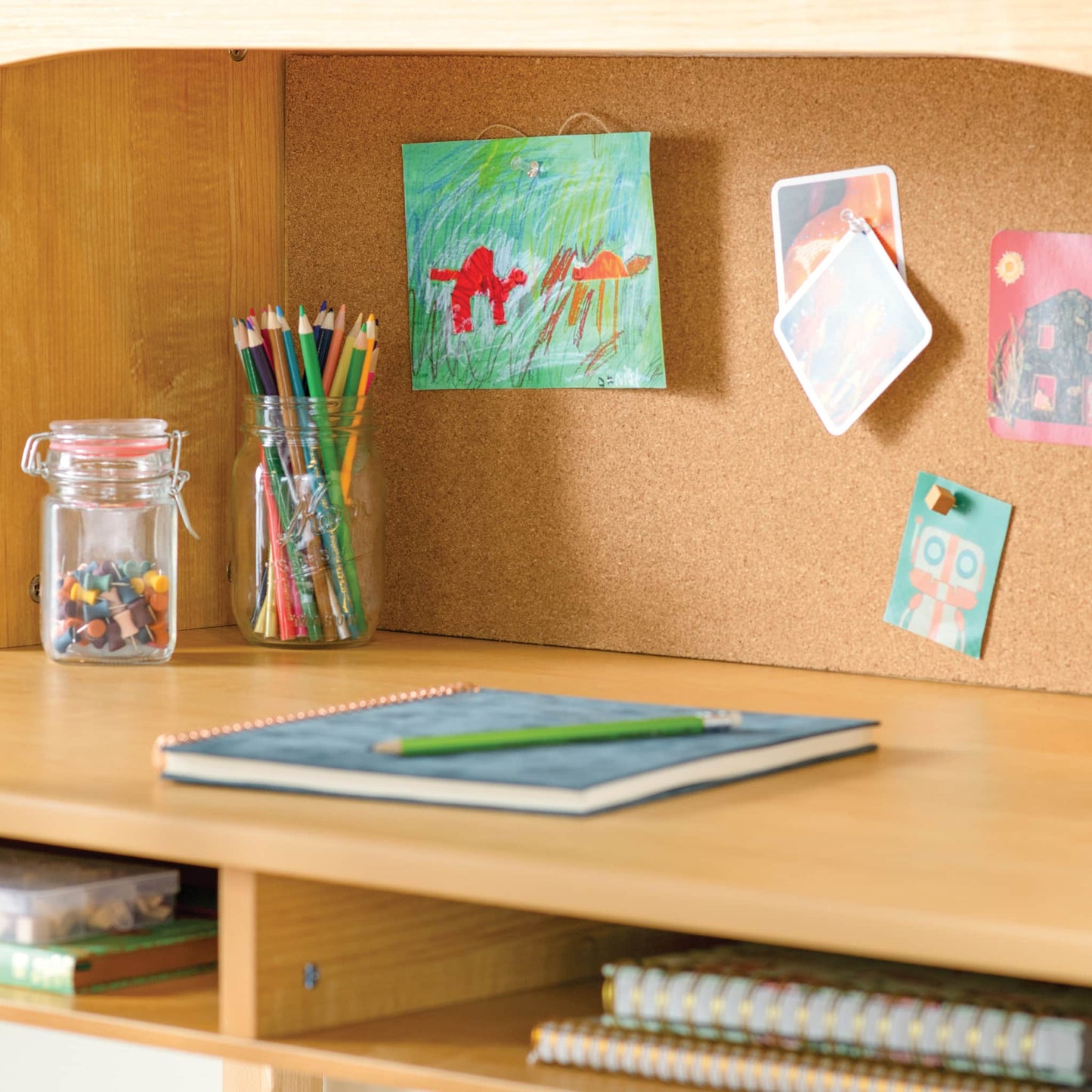 Kids' Media Desk, Hutch and Chair Set