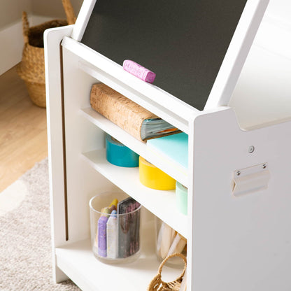 Kids' Desk to Easel Art Cart