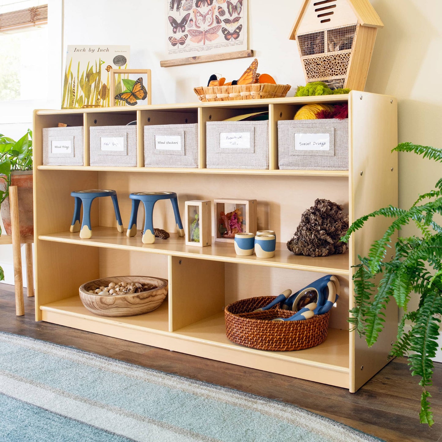EdQ Shelves and 5 Bin Storage Unit - 30"