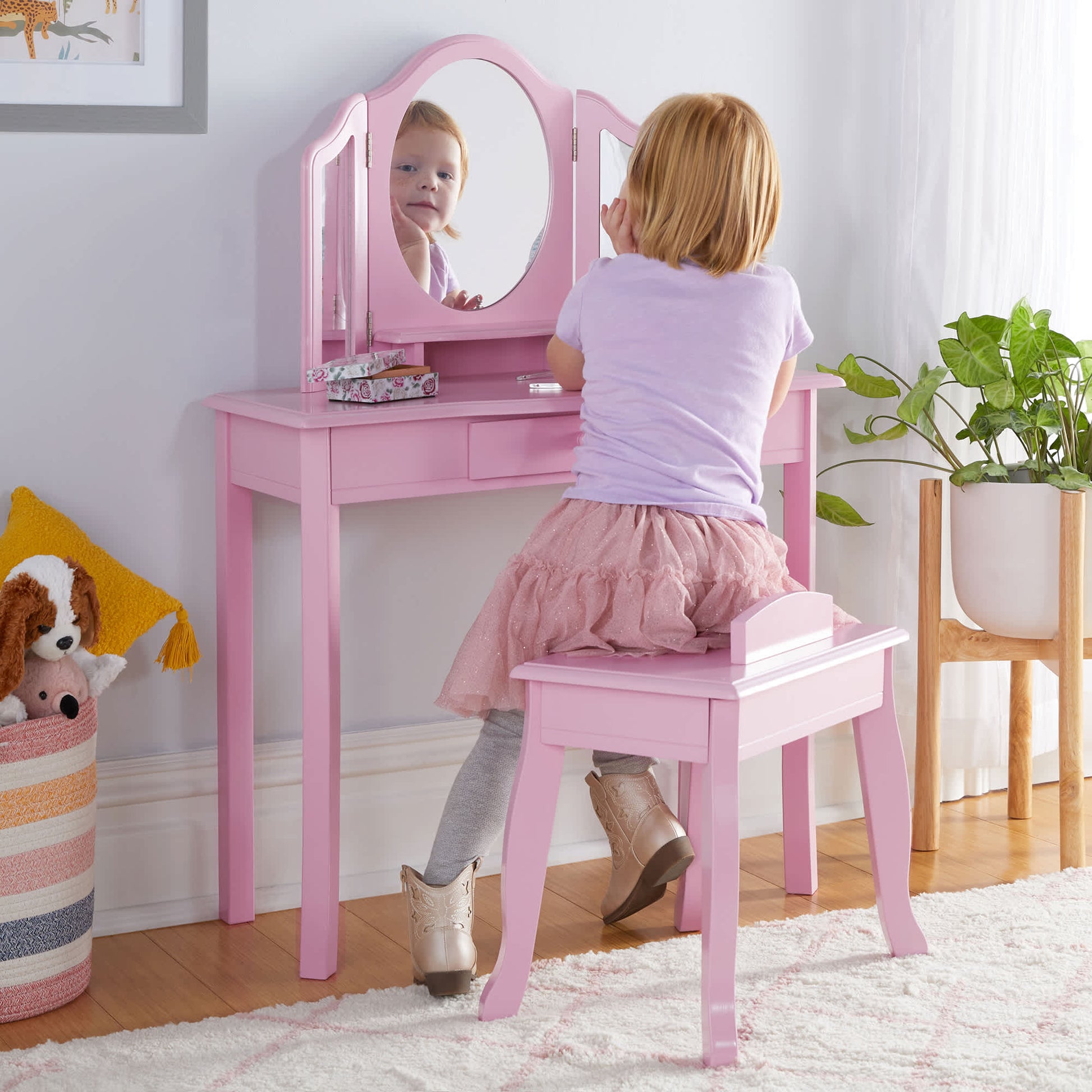 Kids' Vanity and Stool